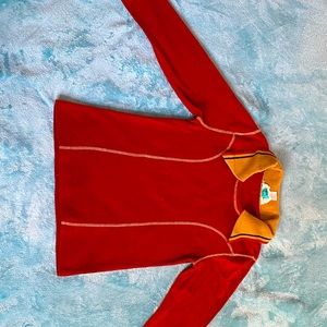 Womens Collar Top Red Size Large